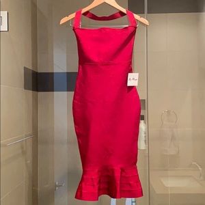 Red cocktail dress